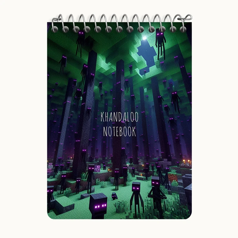 دفتر یادداشت 50 برگ خندالو طرح بازی ماینکرافت (Minecraft) کد N8718