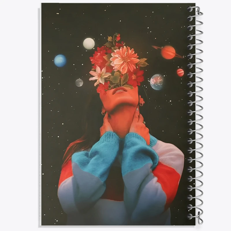 دفتر طراحی 50 برگ خندالو طرح دخترانه فانتزی کد N7408