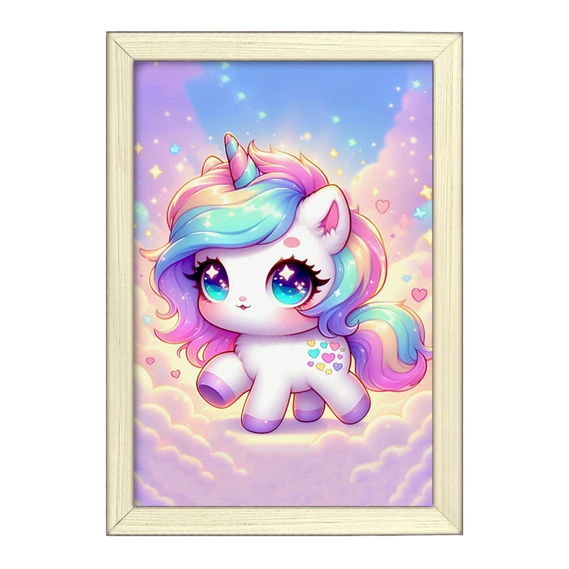 تابلو خندالو طرح اسب تک شاخ کیوت کد F5353