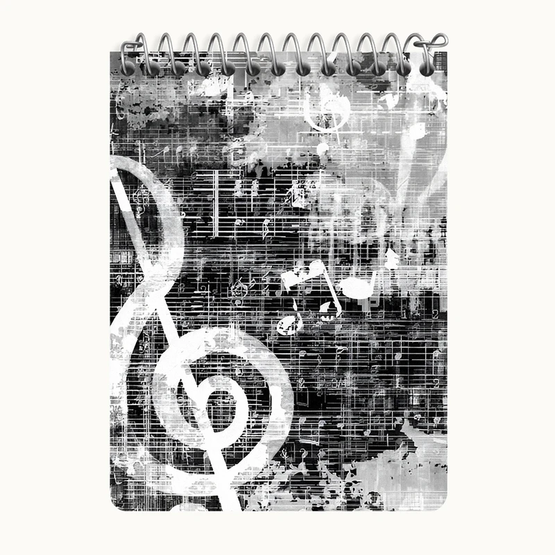 دفتر یادداشت 50 برگ خندالو طرح نت موسیقی کد N8079