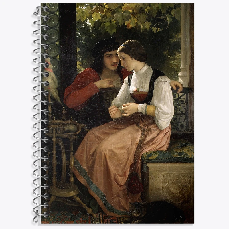 دفتر لغت 50 برگ خندالو طرح نقاشی پیشنهاد اثر ویلیام بوگرو کد F12513