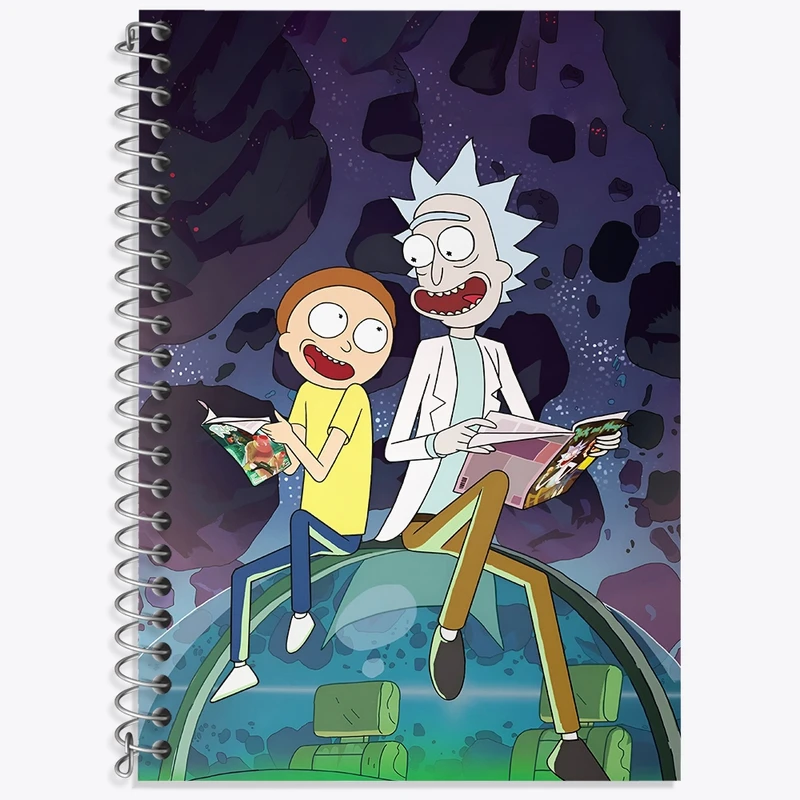دفتر لغت 50 برگ خندالو طرح ریک و مورتی (Rick and Morty) کد F4933