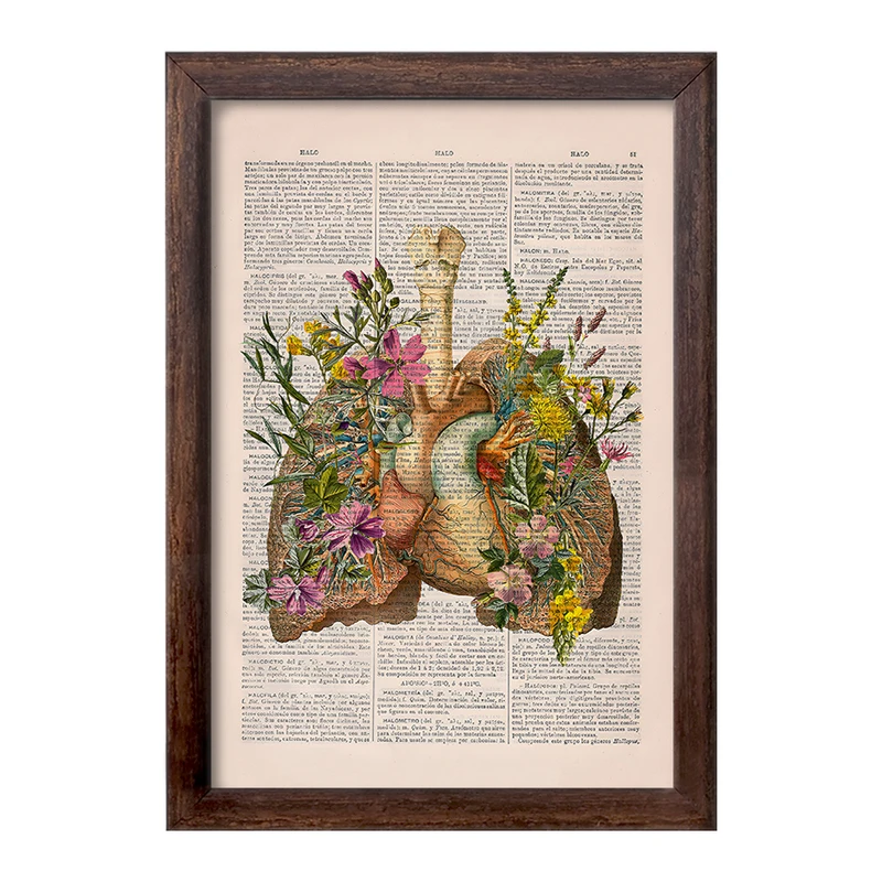 تابلو خندالو طرح آناتومی ریه ها (Lungs Anatomy) کد F14040