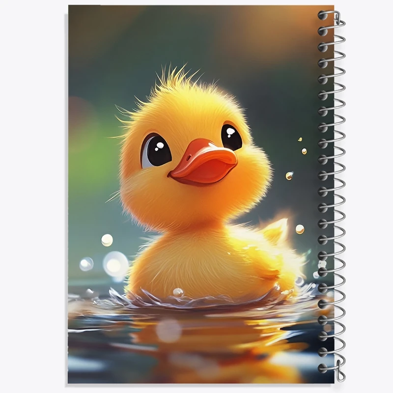 دفتر ژورنال نویسی 50 برگ خندالو مدل نقطه ای طرح جوجه اردک کد F11970