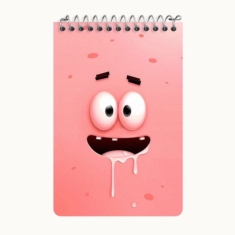 دفتر یادداشت 50 برگ خندالو طرح پاتریک باب اسفنجی کد F3297