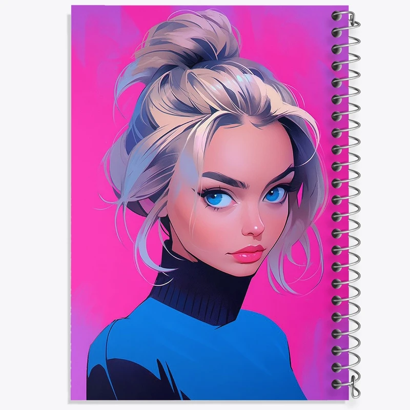 دفتر ژورنال نویسی 50 برگ خندالو مدل نقطه ای طرح دخترانه کد F3125