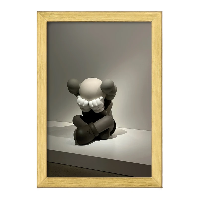 تابلو خندالو طرح عروسک کاز (kaws) کد F3998