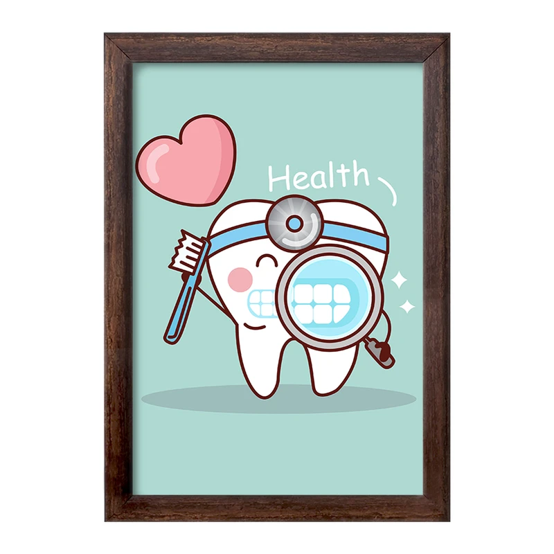تابلو خندالو طرح دندان و دندان پزشکی کودکانه کد 36688