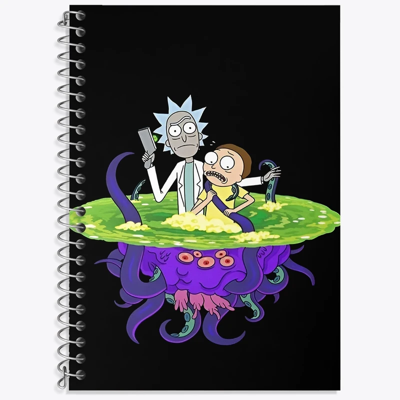 دفتر لغت 50 برگ خندالو طرح ریک و مورتی (Rick and Morty) کد F4015