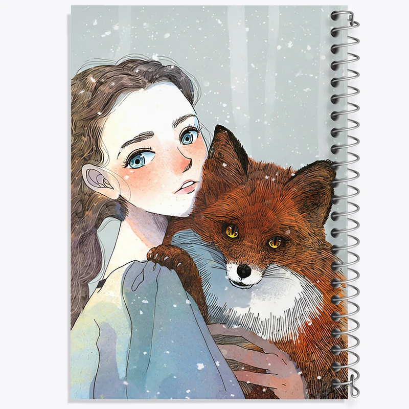 دفتر مشق 50 برگ خندالو طرح دختر و روباه کد F9199