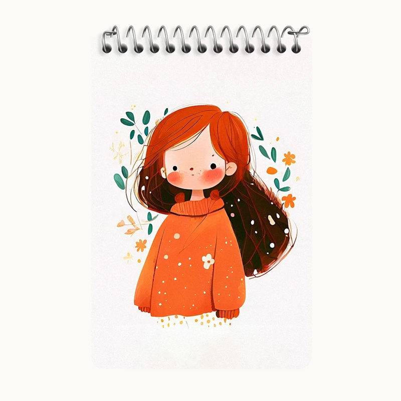 دفتر یادداشت 50 برگ خندالو طرح دخترانه کد F7636