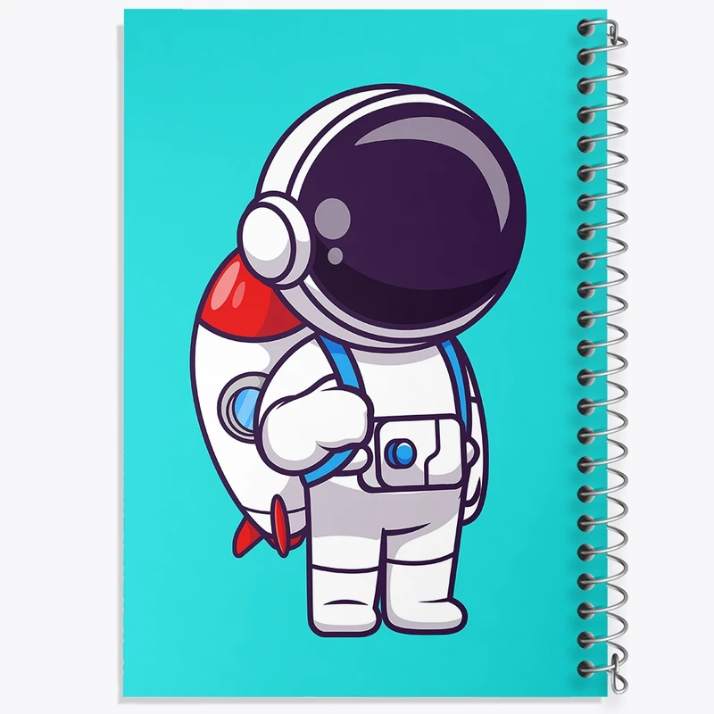 دفتر طراحی 50 برگ خندالو طرح فضانورد کد 25130