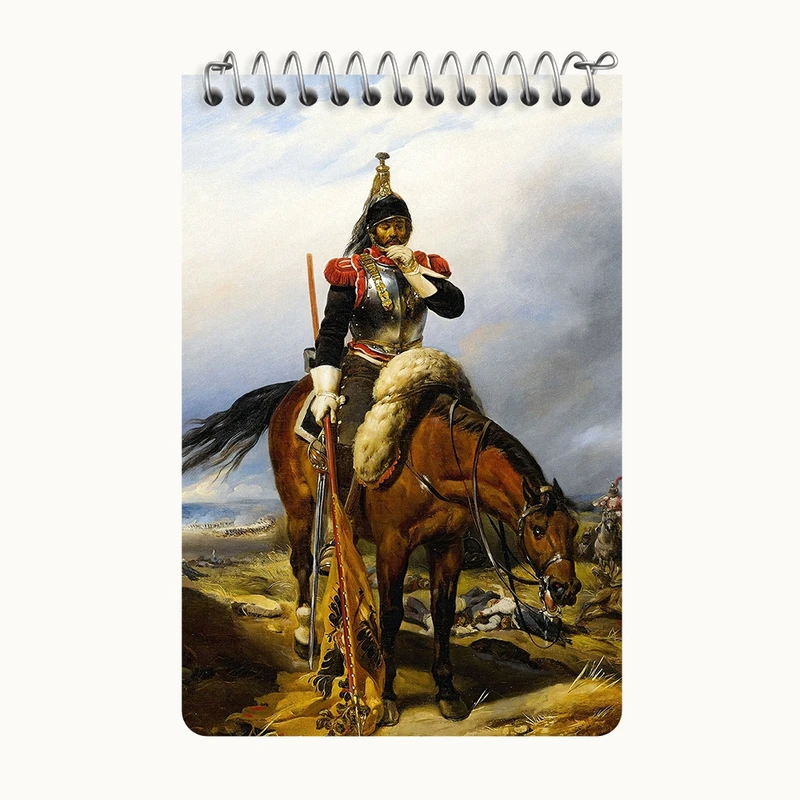 دفتر یادداشت 50 برگ خندالو طرح نقاشی میدان نبرد اثر پل دلاروش کد F12126