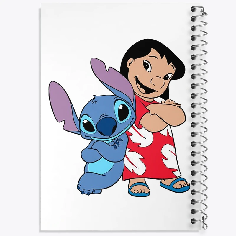 دفتر طراحی 50 برگ خندالو طرح لیلو و استیچ کد 37185