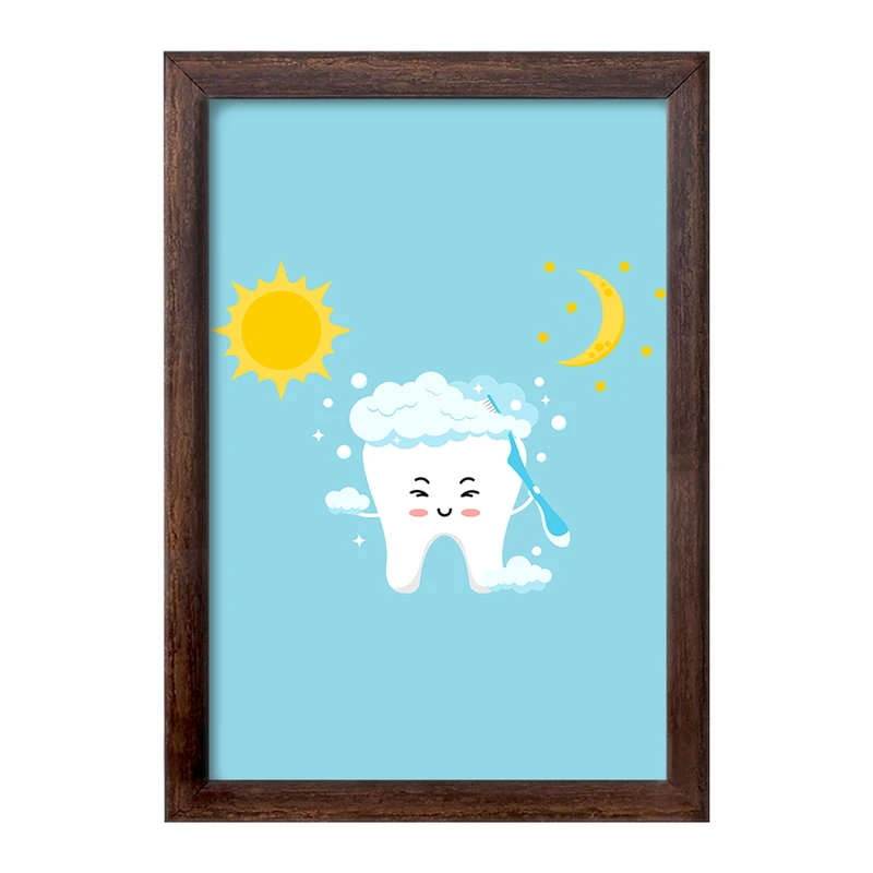 تابلو خندالو طرح دندان و دندان پزشکی کودکانه کد 36758