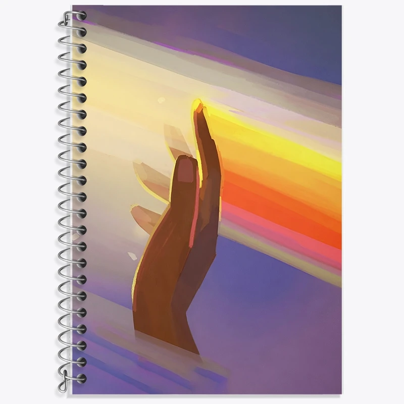 دفتر زبان 50 برگ خندالو مدل سه خط طرح طلوع کد F8930