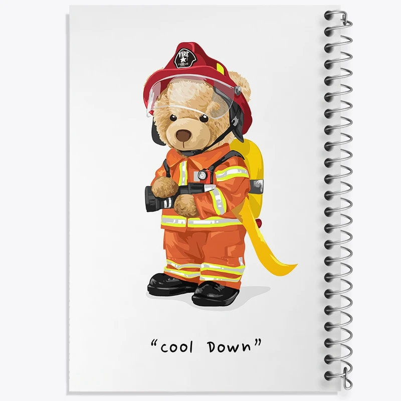 دفتر طراحی 50 برگ خندالو طرح تدی Teddy کد 26169