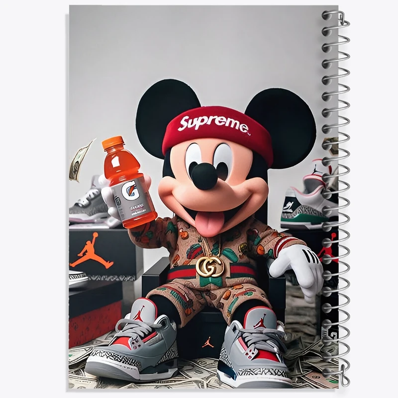 دفتر شطرنجی 50 برگ خندالو طرح میکی موس کد F4406