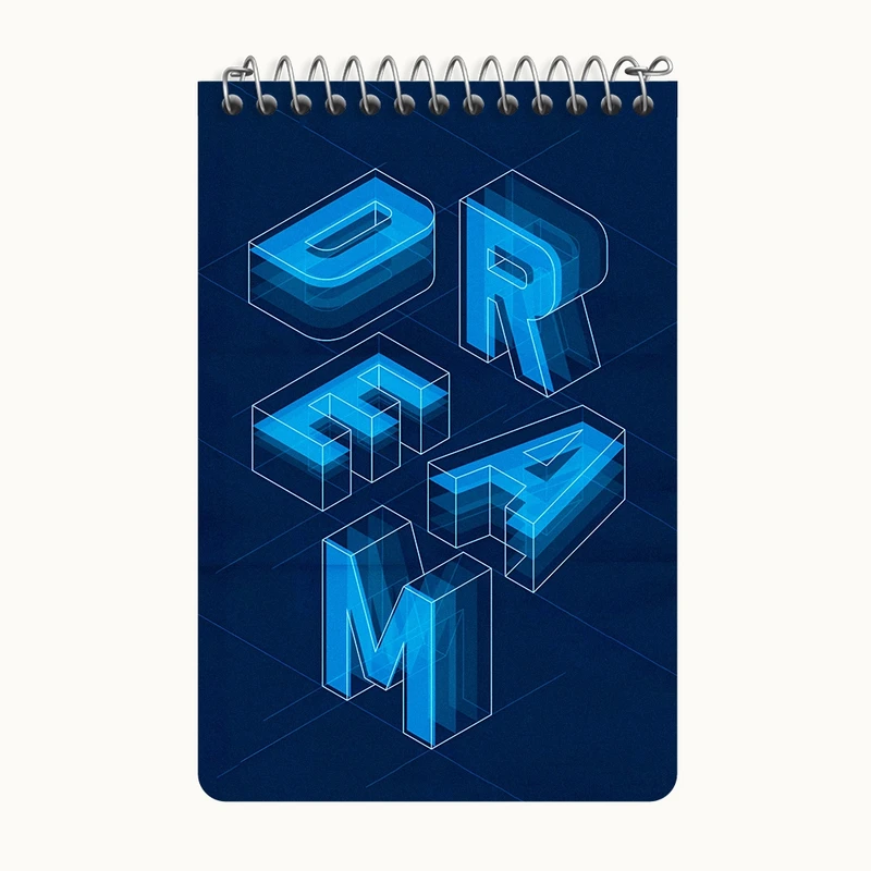 دفتر یادداشت 50 برگ خندالو طرح Dream کد F6395