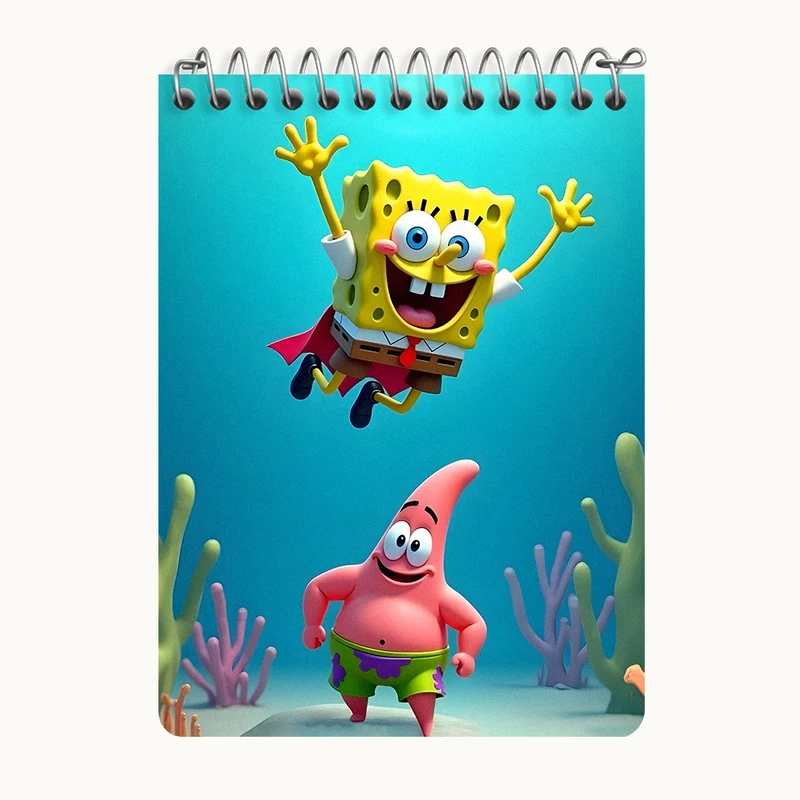 دفتر یادداشت 50 برگ خندالو طرح باب اسفنجی و پاتریک کد N7475