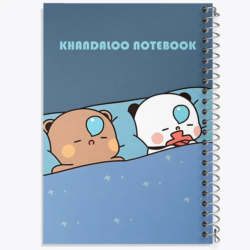 دفتر مشق 100 برگ خندالو طرح پاندا و خرس بامزه کد N6190