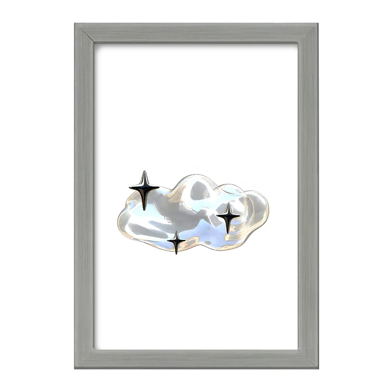 تابلو خندالو طرح ابر کروم کد F3897