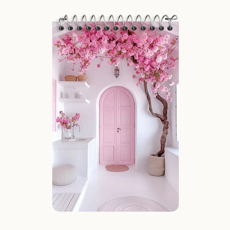 دفتر یادداشت 50 برگ خندالو طرح خانه مینیمال کد F7477