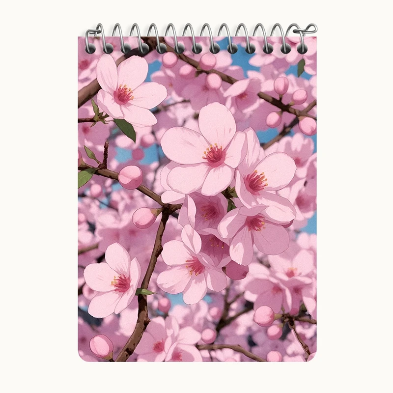 دفتر یادداشت 50 برگ خندالو طرح شکوفه بهاری کد N7788