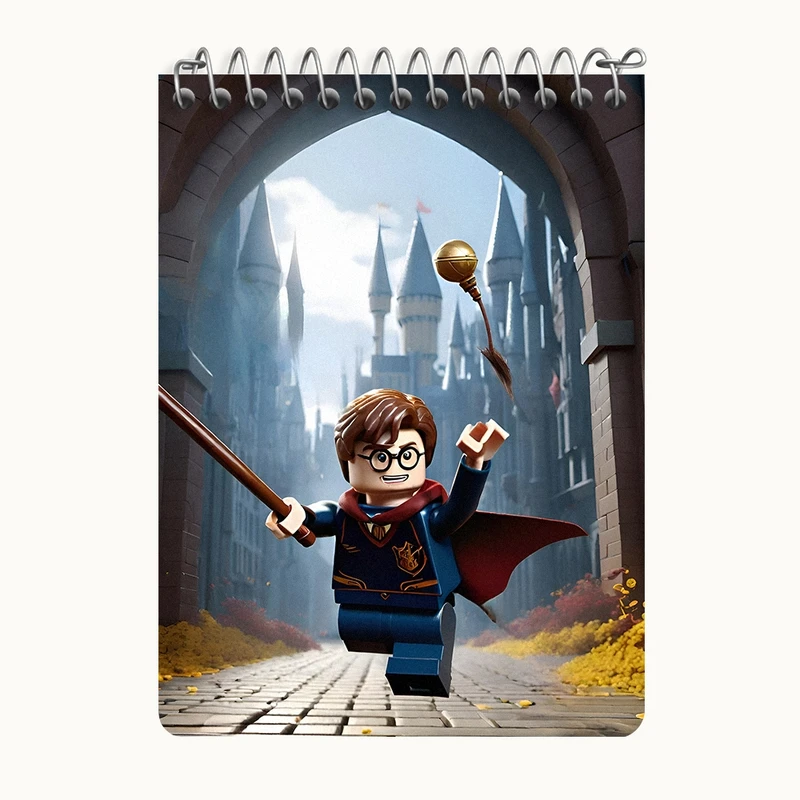 دفتر یادداشت 50 برگ خندالو طرح لگو هری پاتر (Harry Potter Lego) کد N8349