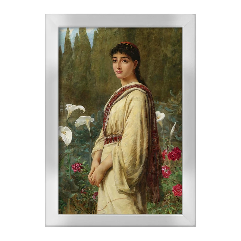 تابلو خندالو طرح نقاشی یک زنبق شرقی  اثر ادوین لانگ کد F12436