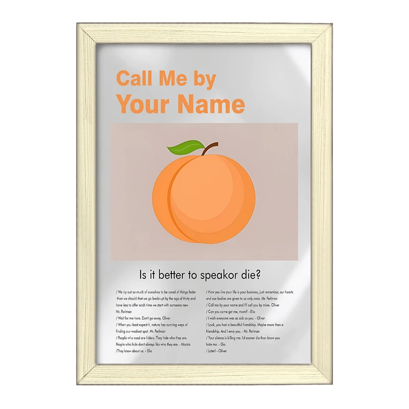 تابلو خندالو طرح من را با نامت صدا کن (Call Me by Your Name) کد F13832