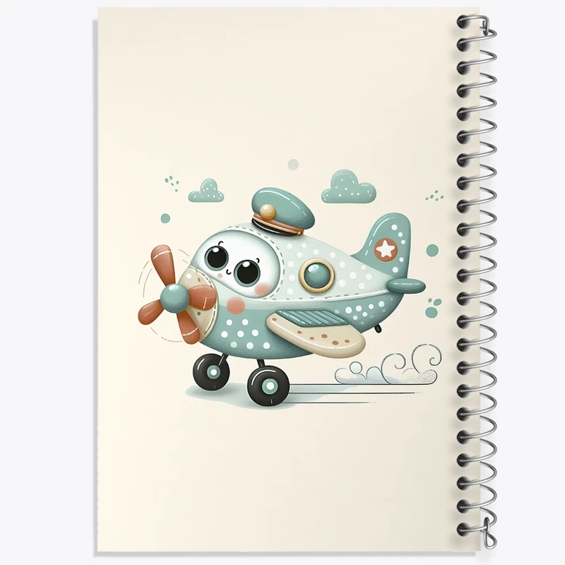 دفتر طراحی 50 برگ خندالو طرح هواپیمای بامزه کد N5550