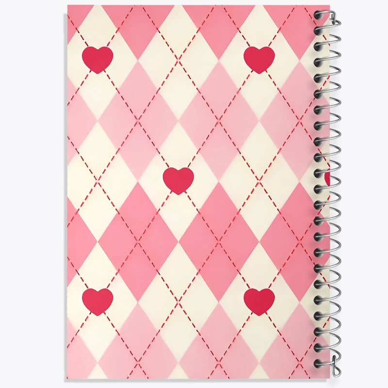 دفتر طراحی 50 برگ خندالو طرح لوزی و قلب کد N6668