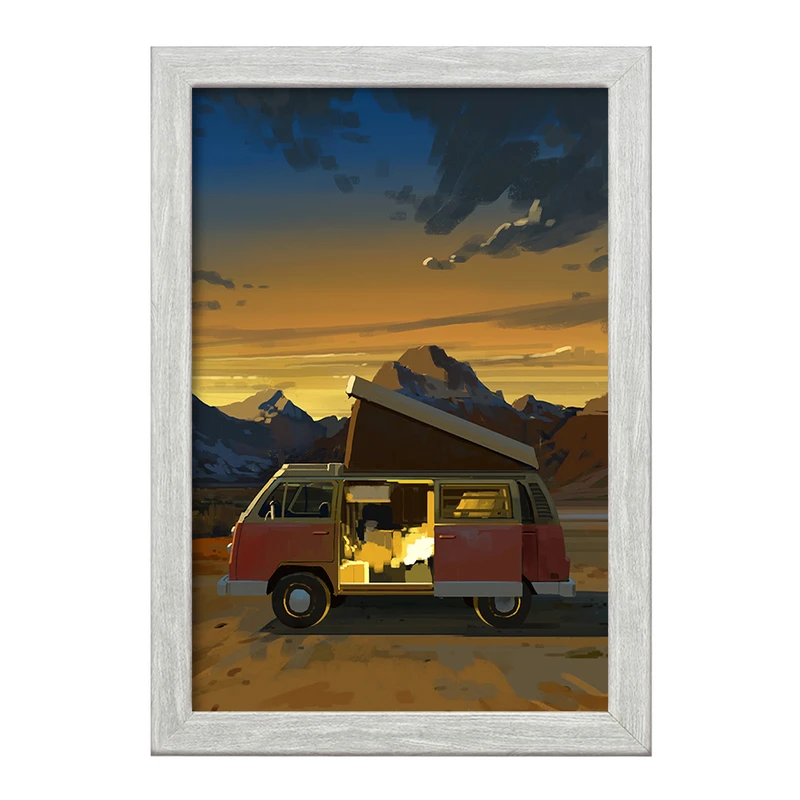 تابلو خندالو طرح کمپینگ (Camping) کد F528