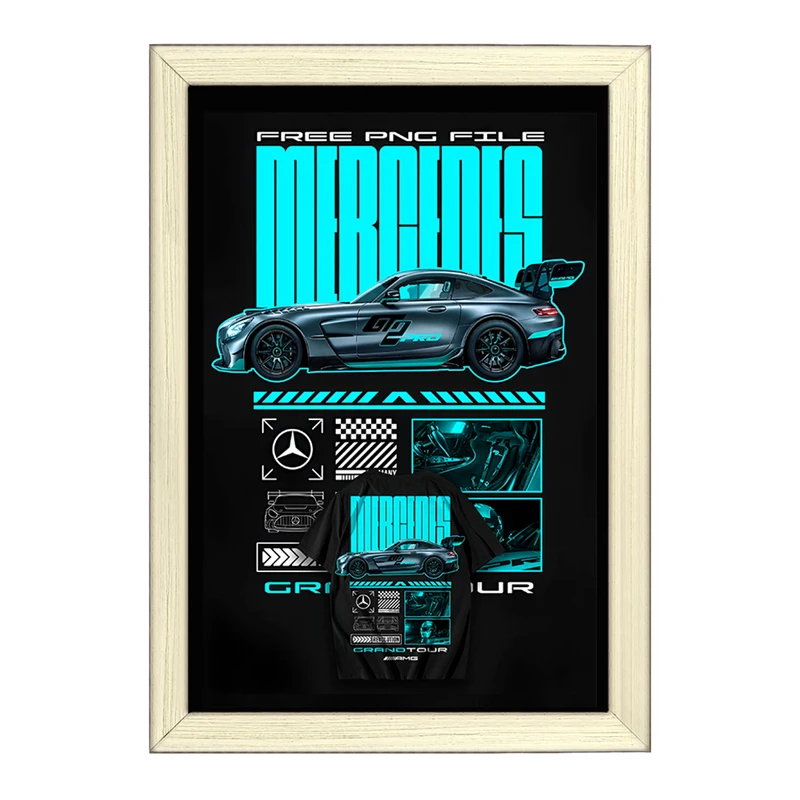 تابلو خندالو طرح مرسدس بنز (Mercedes Benz -AMG GT2) کد F13737