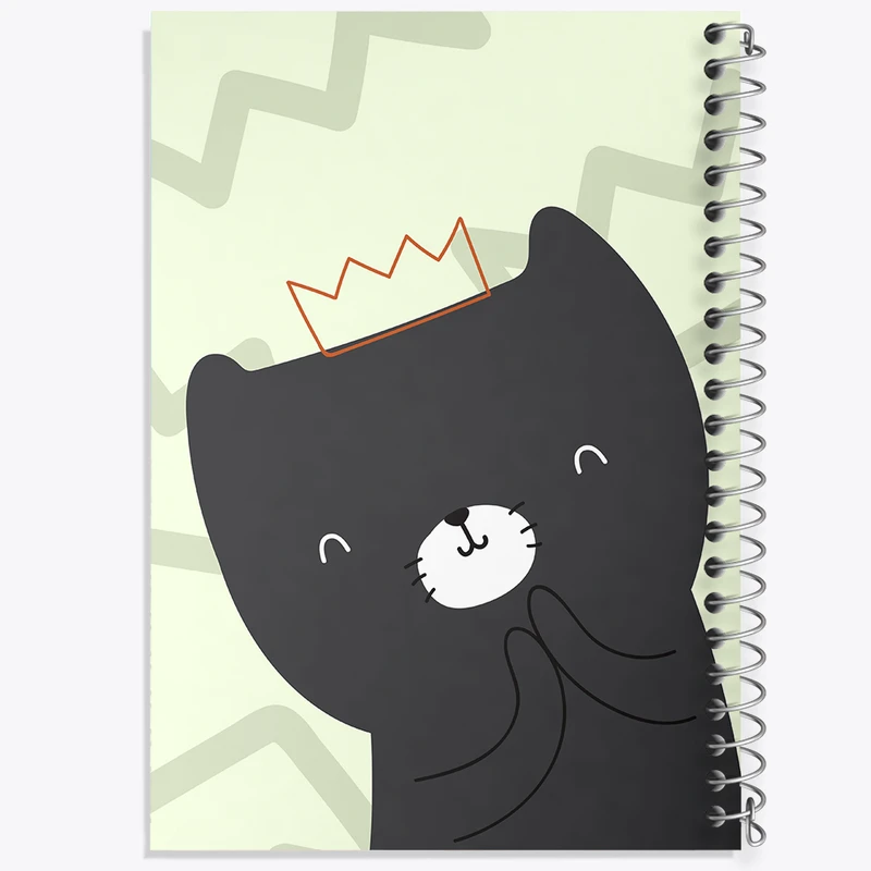 دفتر مشق 50 برگ خندالو طرح گربه کیوت کد F2922