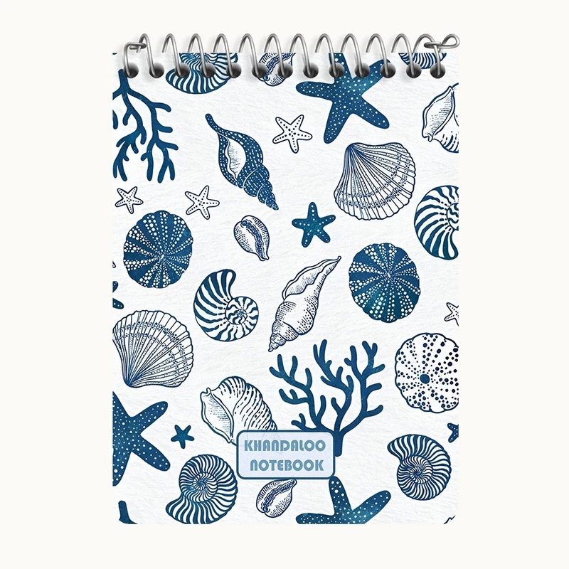 دفتر یادداشت 50 برگ خندالو طرح پترن دریایی کد N7329