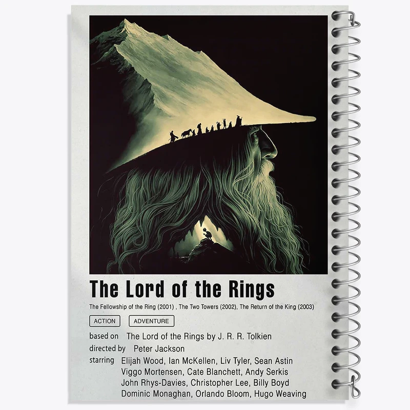 دفتر طراحی 50 برگ خندالو طرح ارباب حلقه ها (Lord Of The Rings) کد F11942