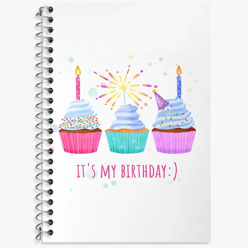 دفتر زبان 50 برگ خندالو مدل سه خط طرح تولد مبارک کد F4210