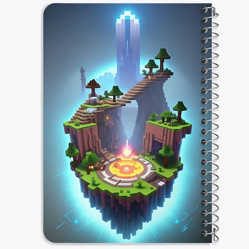 دفتر یادداشت 50 برگ خندالو طرح ماینکرافت (Minecraft) کد F3523
