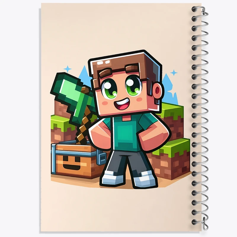 دفتر لیست خرید 50 برگ خندالو طرح ماینکرافت (Minecraft) کد F12067