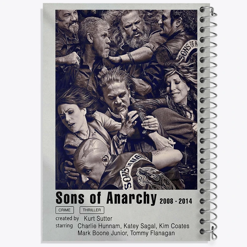 دفتر طراحی 50 برگ خندالو طرح فرزندان آشوب (Sons of Anarchy) کد F11292