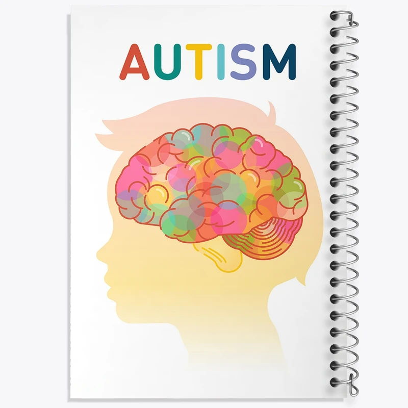دفتر طراحی 50 برگ خندالو طرح اتیسم Autism کد 26717