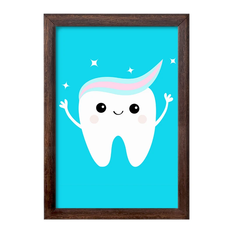 تابلو خندالو طرح دندان و دندان پزشکی کودکانه کد 36736