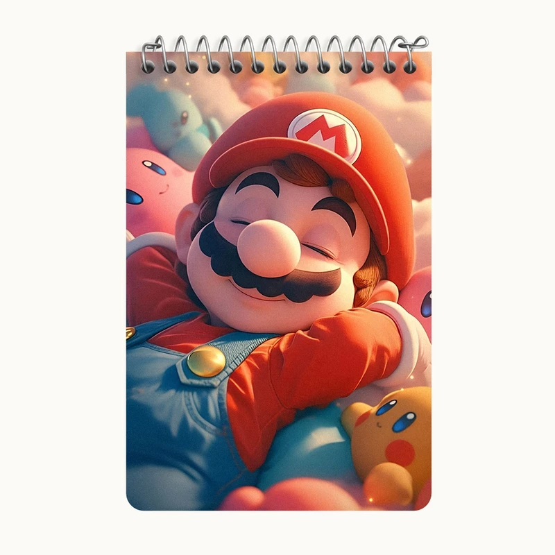 دفتر یادداشت 50 برگ خندالو طرح سوپر ماریو (Super Mario) کد F10762