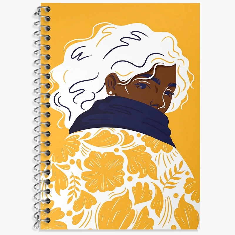 دفتر زبان 50 برگ خندالو مدل سه خط طرح دخترانه مینیمال کد F3702