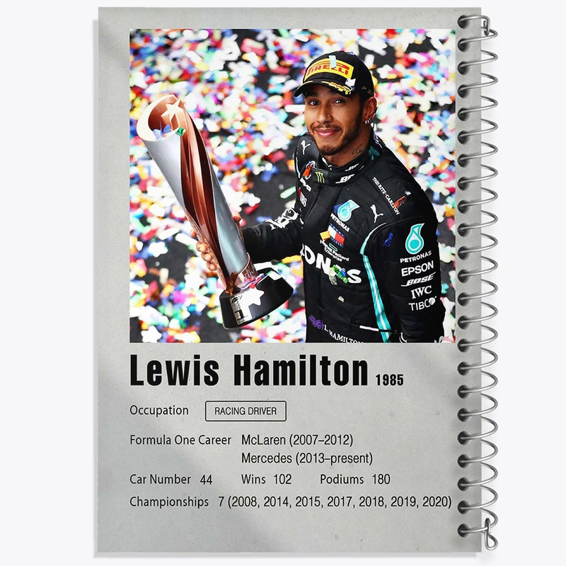 دفتر مشق 50 برگ خندالو طرح لوییس همیلتون (Lewis Hamilton) کد F11244