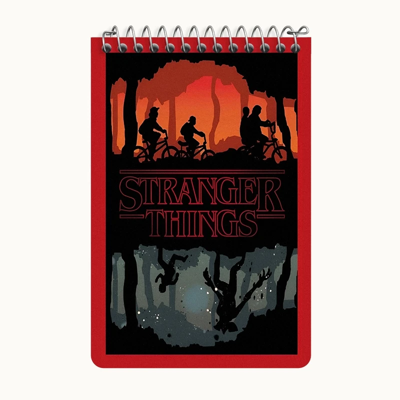 دفتر یادداشت 50 برگ خندالو طرح استرنجر تینگز (Stranger Things) کد F10171