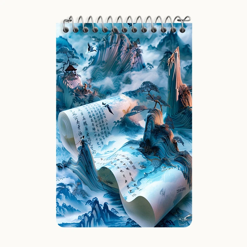 دفتر یادداشت 50 برگ خندالو طرح نقاشی ژاپنی کد F6798