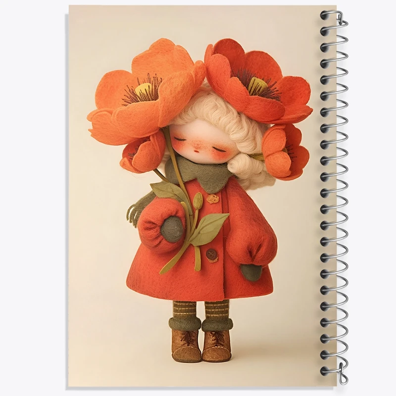 دفتر طراحی 50 برگ خندالو طرح دخترانه کد N4639